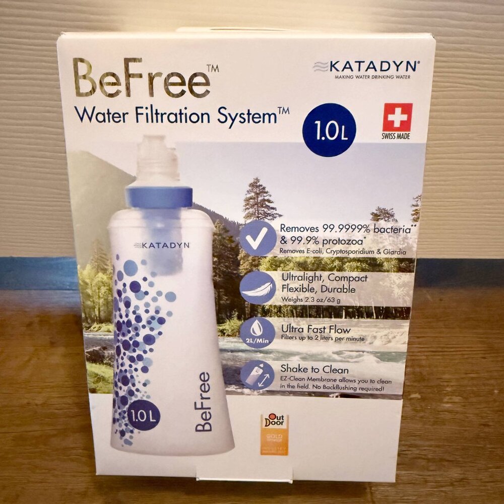NEW in box! Katadyn BeFree Microfilter 1.0 L Blue